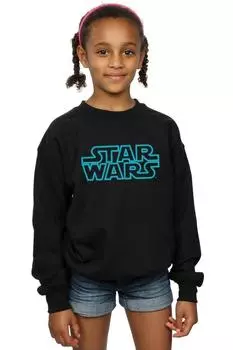Толстовка с логотипом Neon Sign Star Wars, черный
