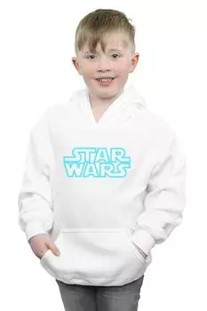 Толстовка с логотипом «Неоновая вывеска» Star Wars, белый