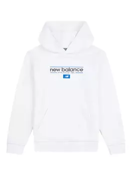 Толстовка с логотипом New Balance Kids, белый