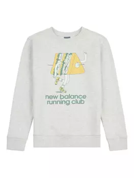 Толстовка с логотипом New Balance Kids, серый