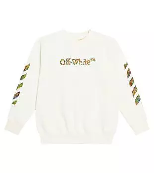 Толстовка с логотипом Off-White Kids, белый