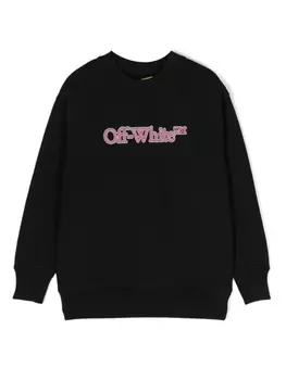 Толстовка с логотипом Off-White Kids, черный