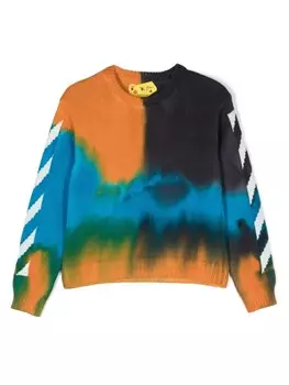 Толстовка с логотипом Off-White Kids, оранжевый