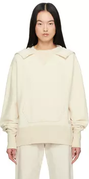 Толстовка с логотипом Off-White Stamp Maison Margiela, Ecru