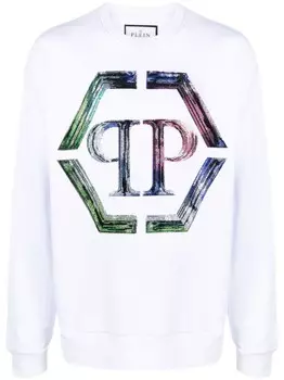 Толстовка с логотипом Philipp Plein, белый