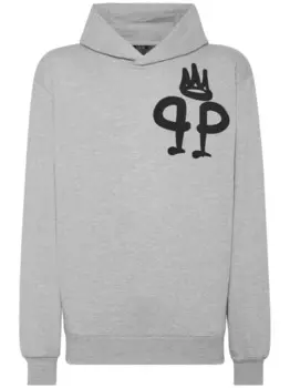 Толстовка с логотипом Philipp Plein, серый