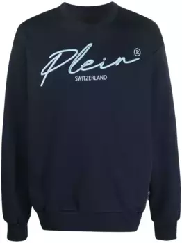 Толстовка с логотипом Philipp Plein, синий
