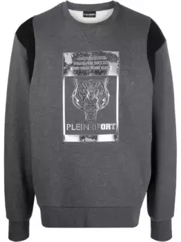 Толстовка с логотипом Plein Sport, серый