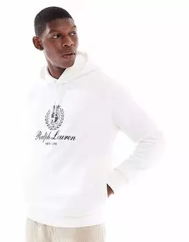 Толстовка с логотипом Polo Ralph Lauren из пластизоля, цвет «кремовый».