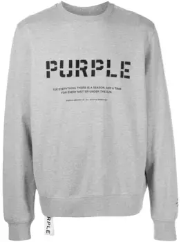 Толстовка с логотипом Purple Brand, серый