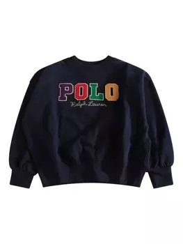 Толстовка с логотипом Ralph Lauren Kids, синий