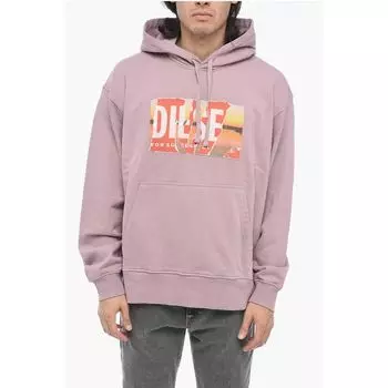 Толстовка с логотипом с эффектом потертости S-MACS-HOOD-POFF-L1 Diesel, Purple