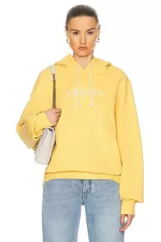 Толстовка с логотипом Saint Laurent, цвет Jaune & Naturel