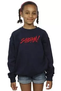 Толстовка с логотипом Shazam Fury Of The Gods DC Comics, темно-синий