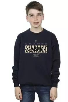 Толстовка с логотипом Shazam Fury Of The Gods DC Comics, темно-синий