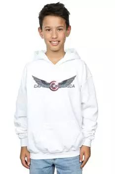 Толстовка с логотипом «Сокол и Зимний солдат» Капитана Америки Marvel, белый