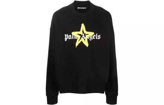 Толстовка с логотипом Spray Star Palm Angels, черный