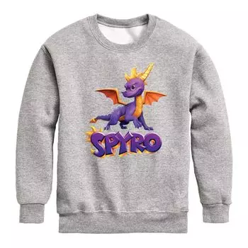 Толстовка с логотипом Spyro и Pose для мальчиков 8–20 лет Licensed Character, серый