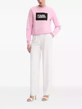 Толстовка с логотипом Stack KARL LAGERFELD, розовый