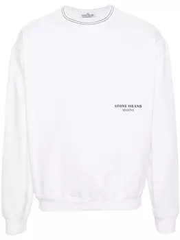 Толстовка с логотипом Stone Island, белый