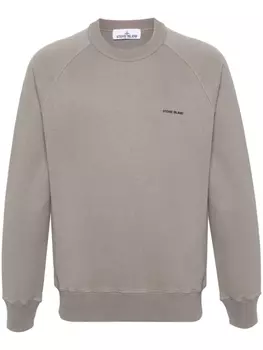 Толстовка с логотипом Stone Island, серый
