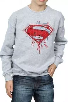Толстовка с логотипом Superman Geo DC Comics, серый