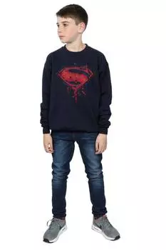 Толстовка с логотипом Superman Geo DC Comics, темно-синий