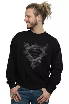 Толстовка с логотипом Superman Wings DC Comics, черный