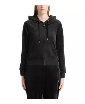 Толстовка с логотипом Swarovski и кулиской. Juicy Couture, черный