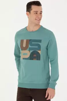 Толстовка с логотипом U S Polo Assn , синий