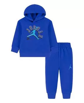 Толстовка с логотипом Varsity Varsity Logo для мальчиков Jumpman и брюки-джоггеры, комплект из 2 предметов Jordan, синий