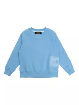 Толстовка с логотипом Versace Kids, синий