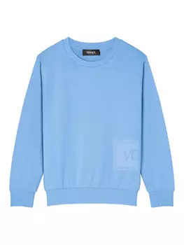 Толстовка с логотипом Versace Kids, синий