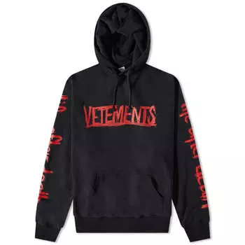 Толстовка с логотипом Vetements World Tour, черный