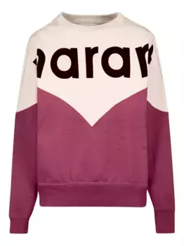 Толстовка с логотипом в стиле колор-блок MARANT TOILE, фиолетовый