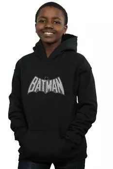 Толстовка с логотипом в стиле ретро в стиле Бэтмена DC Comics, черный
