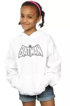 Толстовка с логотипом в стиле ретро в стиле Бэтмена DC Comics, белый