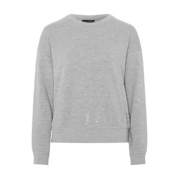 Толстовка с логотипом в тон над подолом JETTE SPORT, цвет grau