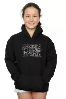 Толстовка с логотипом Wakanda Forever Marvel, черный