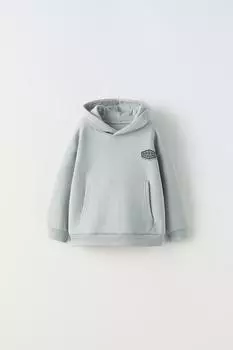 Толстовка с логотипом ZARA, светло-синий
