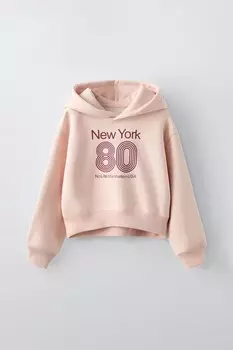 Толстовка с лозунгом ZARA, розовый