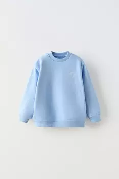 Толстовка с лозунгом ZARA, светло-голубой
