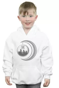 Толстовка с луной Хогвартса Harry Potter, белый