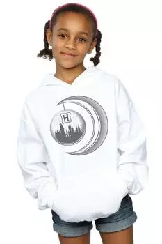Толстовка с луной Хогвартса Harry Potter, белый