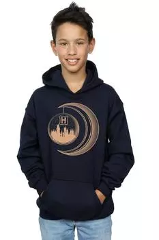 Толстовка с луной Хогвартса Harry Potter, темно-синий