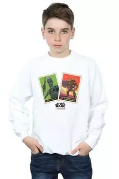 Толстовка с мандалорскими коллекционными карточками Star Wars, белый