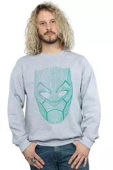 Толстовка с маской в стиле Черной Пантеры Marvel, серый