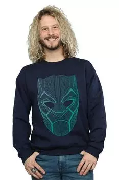 Толстовка с маской в стиле Черной Пантеры Marvel, темно-синий