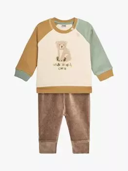 Толстовка с медвежонком и комплект для бега трусцой JoJo Maman Bb, экрю