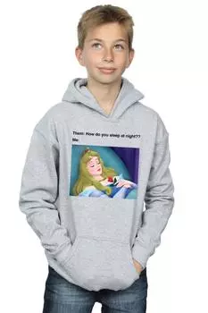 Толстовка с мемом «Спящая красавица» Disney, серый